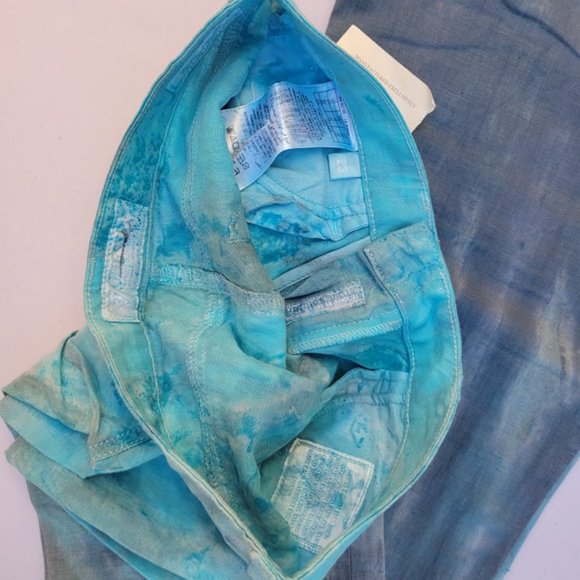 GUESS Women's Brittney Flare Linen Pants sz 23 - Picture 4 of 4